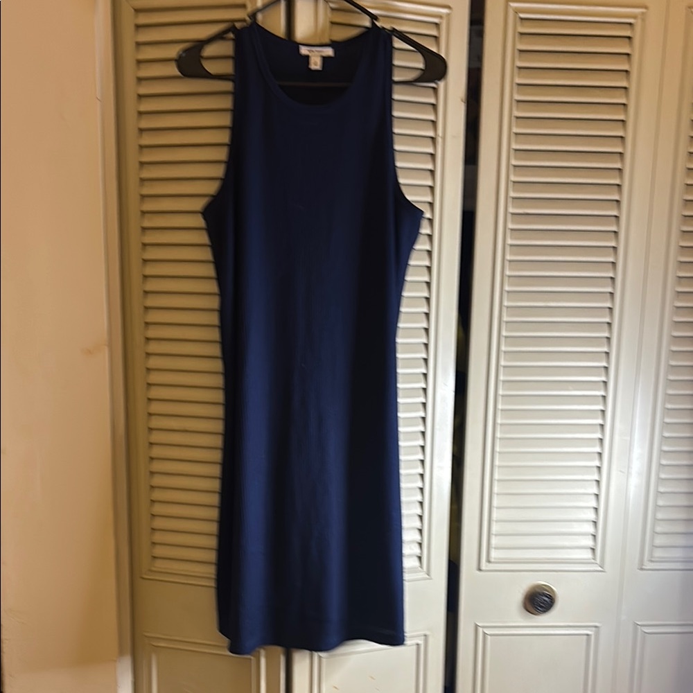 Nine West Blue Halter Sheath Midi Dress. Never worn. Very stretchy.